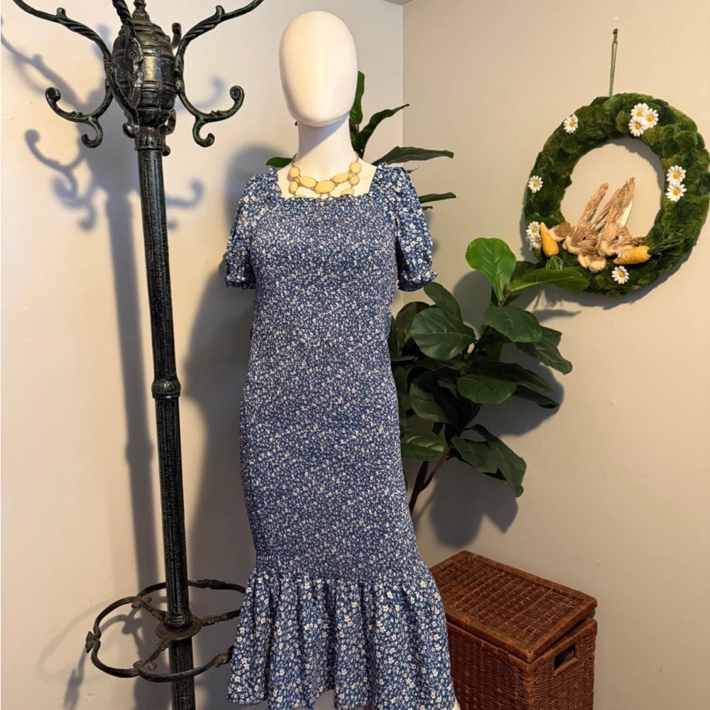Floral Blue Dress